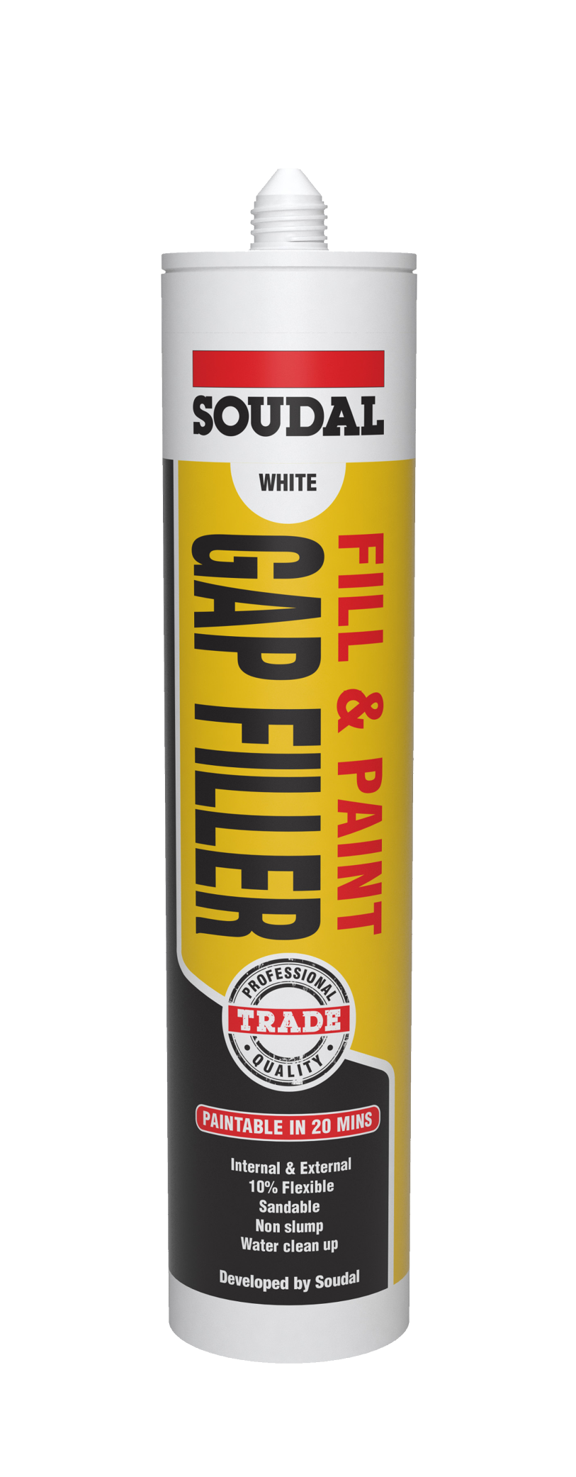 Fill-Paint-Gap-Filler-Soudal Soudal white gapfiller 12 pack - Image 1
