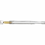 Glass knife with plastic handle